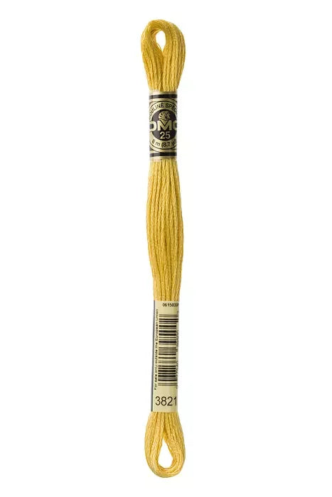 DMC Embroidery Floss 8.7yd #3821 STRAW