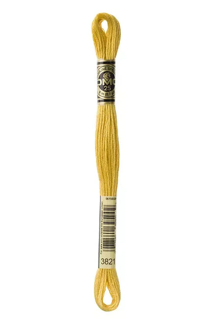 DMC Embroidery Floss 8.7yd #3821 STRAW