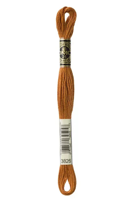 DMC Embroidery Floss 8.7yd #3826 GOLDEN BROWN