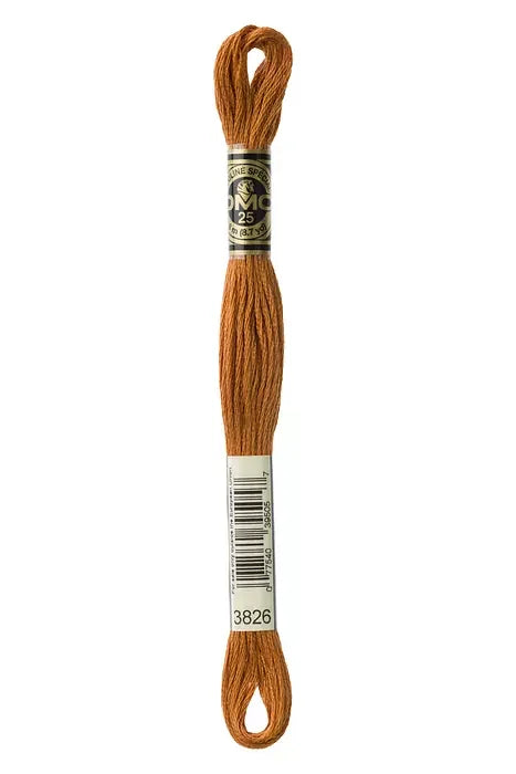 DMC Embroidery Floss 8.7yd #3826 GOLDEN BROWN