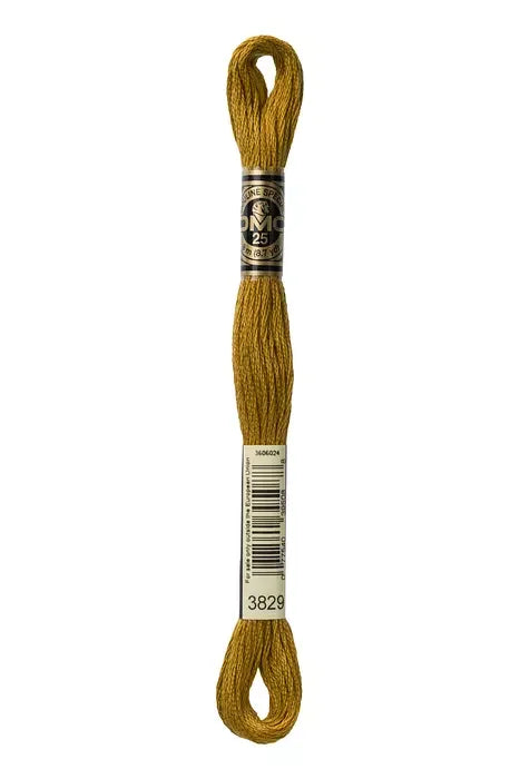 DMC Embroidery Floss 8.7yd #3829 VERY DARK OLD GOLD