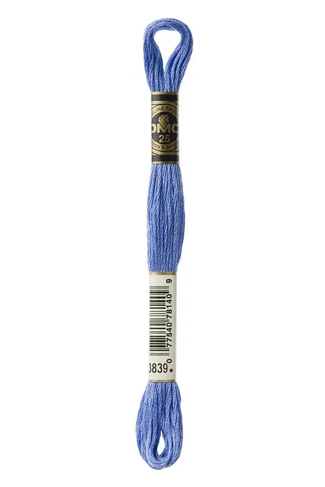 DMC Embroidery Floss 8.7yd #3839 MEDIUM LAVENDER BLUE