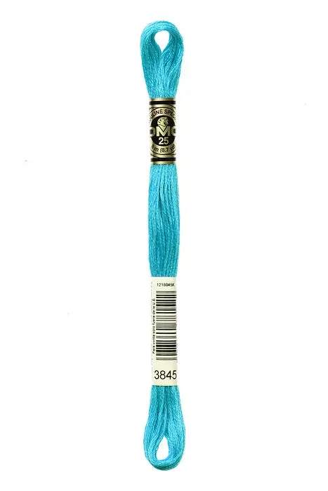 DMC Embroidery Floss 8.7yd #3845 MED BRIGHT TURQUOISE
