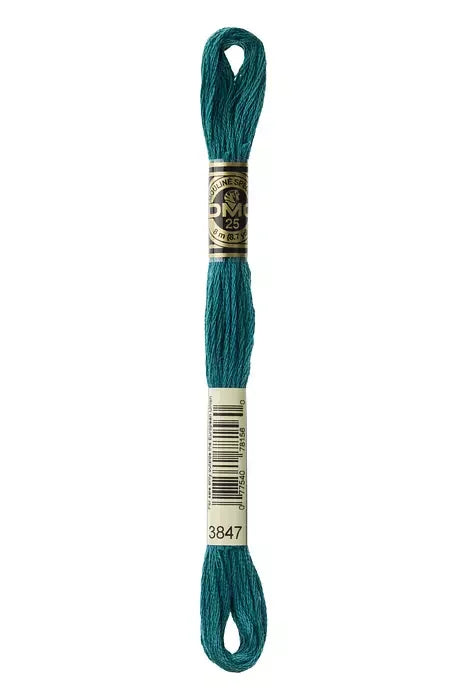 DMC Embroidery Floss 8.7yd #3847 DARK TEAL GREEN