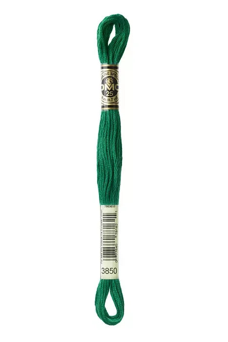 DMC Embroidery Floss 8.7yd #3850 DARK BRIGHT GREEN