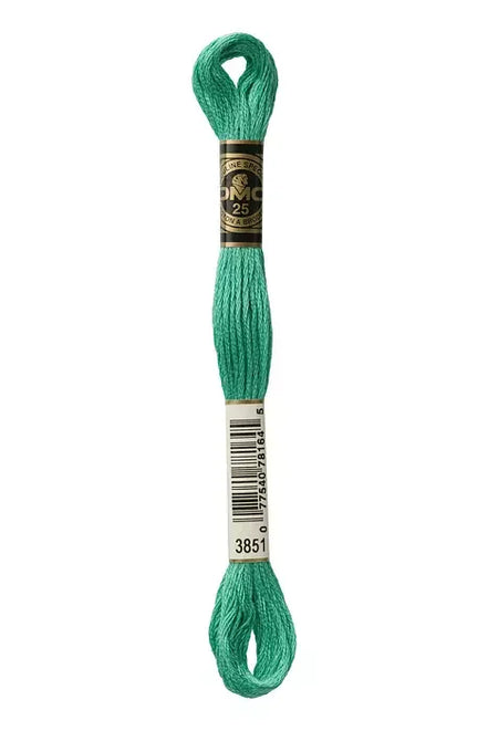 DMC Embroidery Floss 8.7yd #3851 LIGHT BRIGHT GREEN