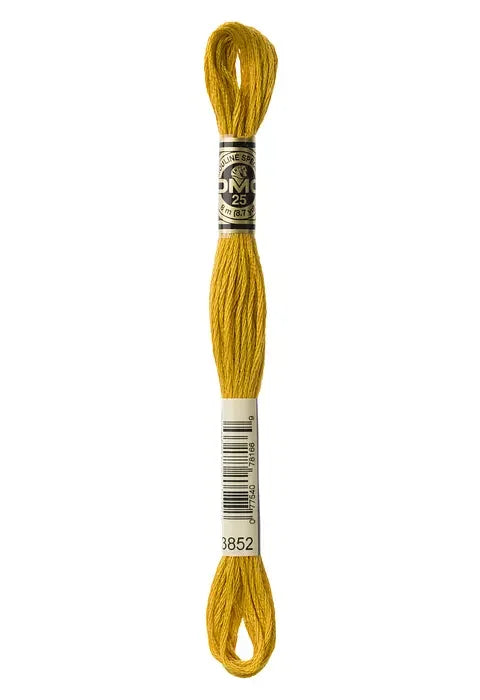 DMC Embroidery Floss 8.7yd #3852 VERY DARK STRAW