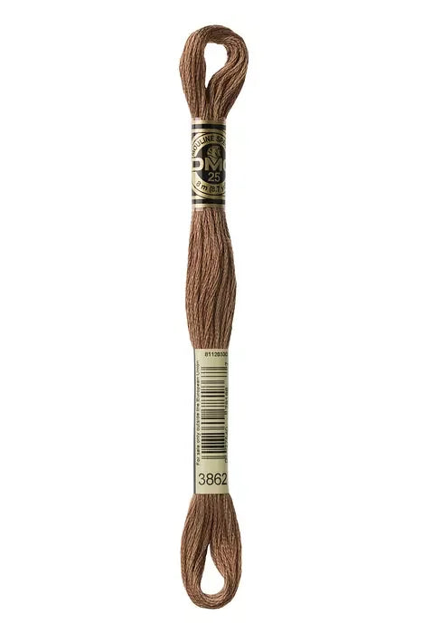 DMC Embroidery Floss 8.7yd #3862 DARK MOCHA BEIGE