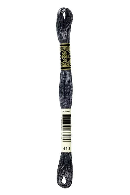 DMC Embroidery Floss 8.7yd #413 DARK PEWTER GRAY