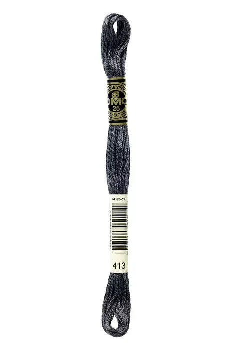 DMC Embroidery Floss 8.7yd #413 DARK PEWTER GRAY