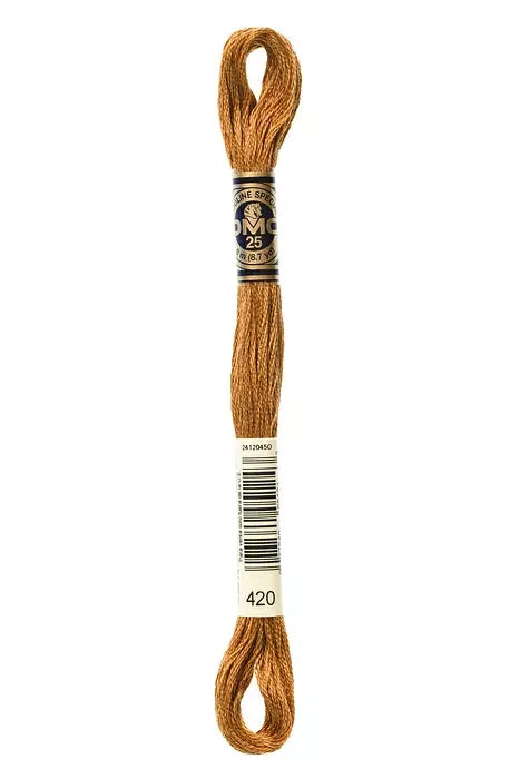 DMC Embroidery Floss 8.7yd #420 DARK HAZELNUT BROWN