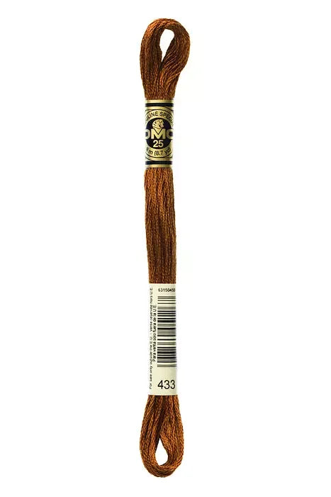 DMC Embroidery Floss 8.7yd #433 MEDIUM BROWN