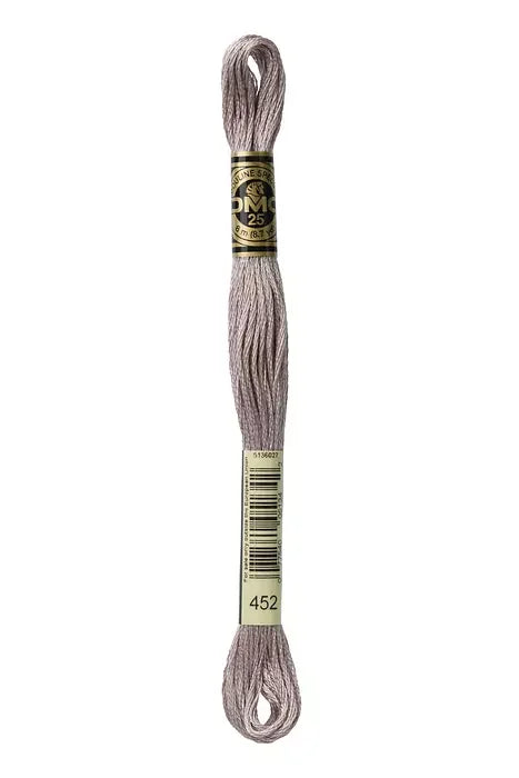 DMC Embroidery Floss 8.7yd #452 MEDIUM SHELL GRAY