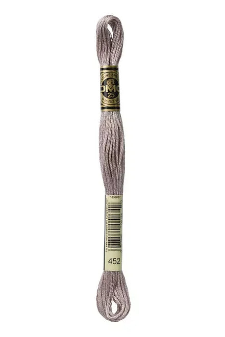 DMC Embroidery Floss 8.7yd #452 MEDIUM SHELL GRAY