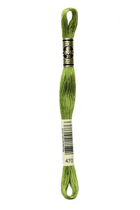 DMC Embroidery Floss 8.7yd #470 LIGHT AVOCADO GREEN