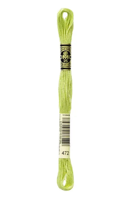 DMC Embroidery Floss 8.7yd #472 ULTRA LT AVOCADO GREEN