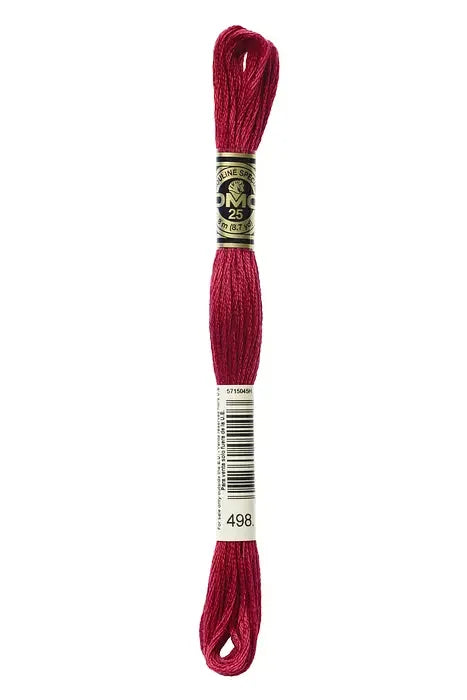 DMC Embroidery Floss 8.7yd #498 DARK RED