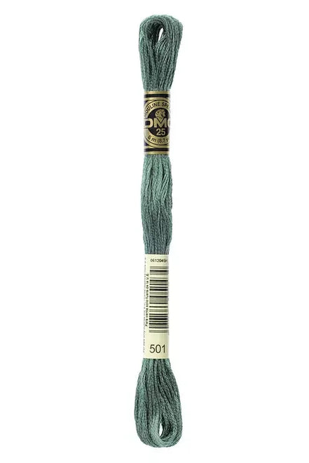 DMC Embroidery Floss 8.7yd #501 DARK BLUE GREEN