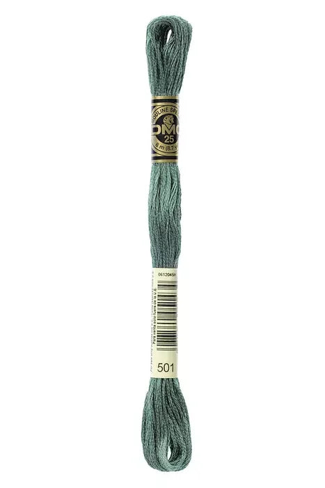 DMC Embroidery Floss 8.7yd #501 DARK BLUE GREEN