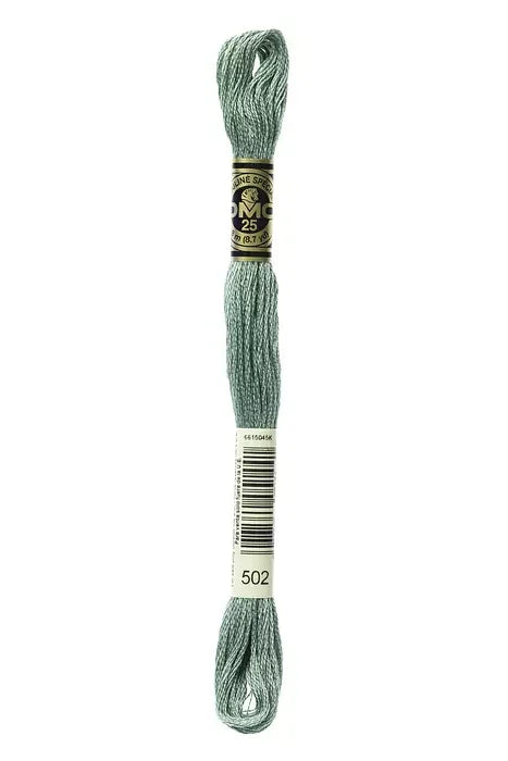DMC Embroidery Floss 8.7yd #502 BLUE GREEN