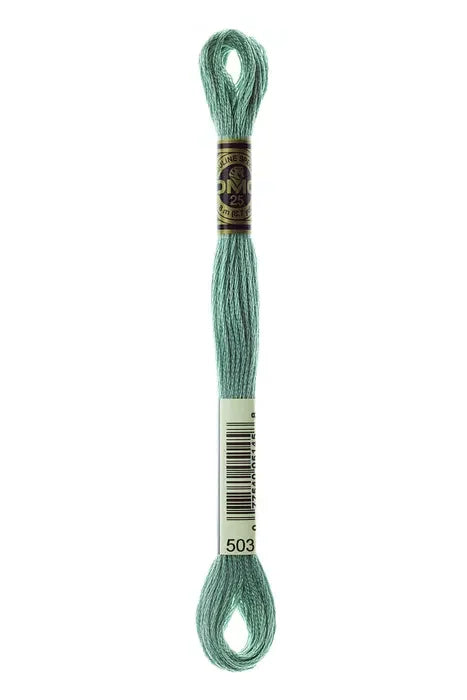 DMC Embroidery Floss 8.7yd #503 MEDIUM BLUE GREEN