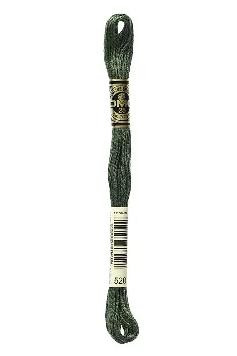DMC Embroidery Floss 8.7yd #520 DARK FERN GREEN