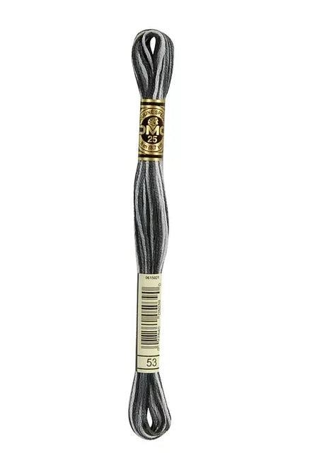 DMC Embroidery Floss 8.7yd #53 VARI STEEL GRAY