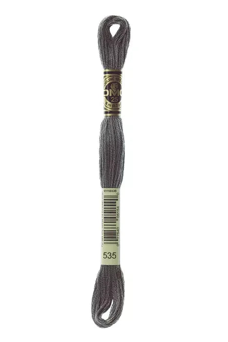 DMC Embroidery Floss 8.7yd #535 VERY LIGHT ASH GRAY