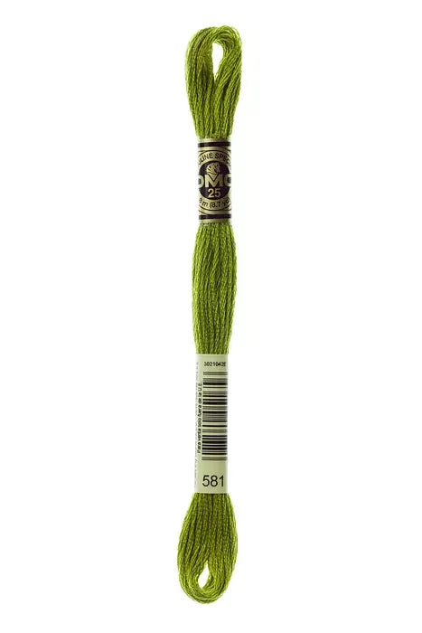 DMC Embroidery Floss 8.7yd #581 MOSS GREEN
