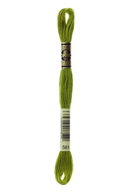DMC Embroidery Floss 8.7yd #581 MOSS GREEN