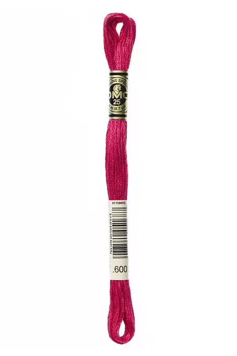 DMC Embroidery Floss 8.7yd #600 VERY DARK CRANBERRY