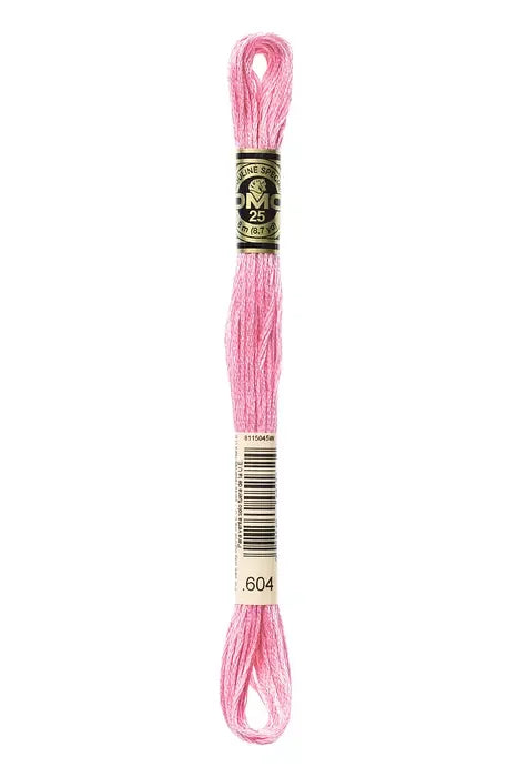 DMC Embroidery Floss 8.7yd #604 LIGHT CRANBERRY