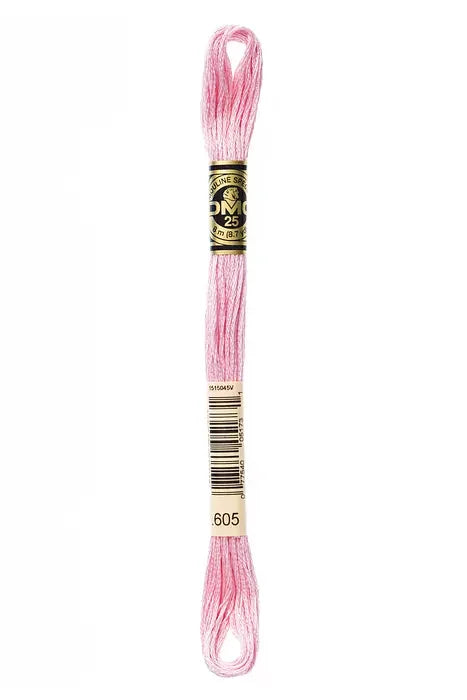 DMC Embroidery Floss 8.7yd #605 VERY LIGHT CRANBERRY