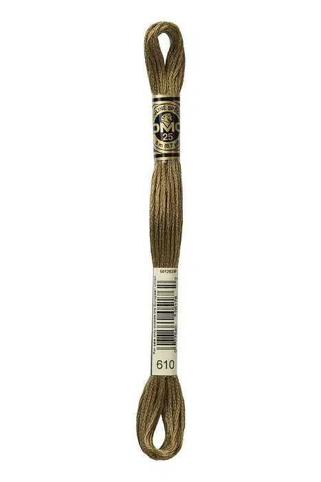 DMC Embroidery Floss 8.7yd #610 DARK DRAB BROWN