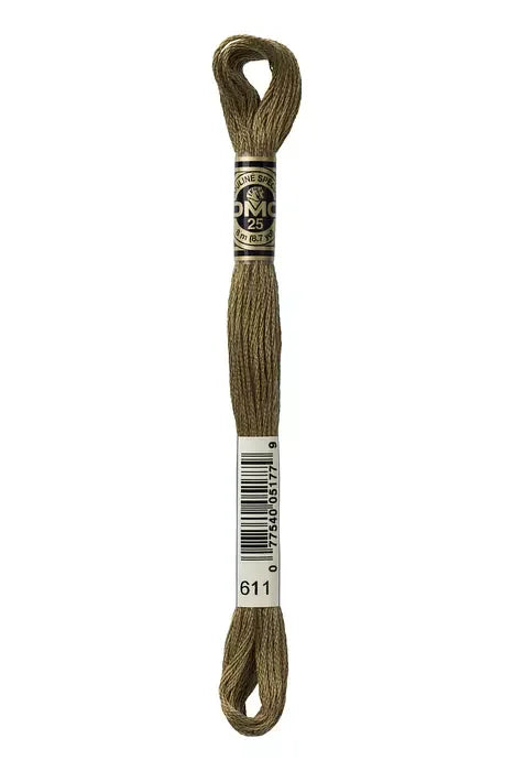 DMC Embroidery Floss 8.7yd #611 DRAB BROWN