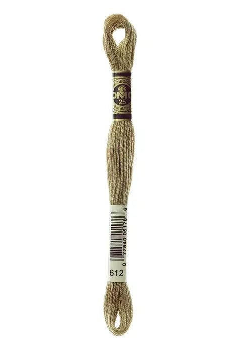 DMC Embroidery Floss 8.7yd #612 LIGHT DRAB BROWN