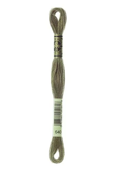 DMC Embroidery Floss 8.7yd #640 VERY DARK BEIGE GRAY