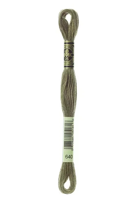 DMC Embroidery Floss 8.7yd #640 VERY DARK BEIGE GRAY