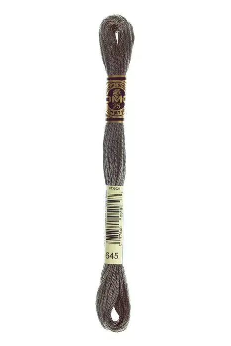 DMC Embroidery Floss 8.7yd #645 VERY DARK BEAVER GRAY