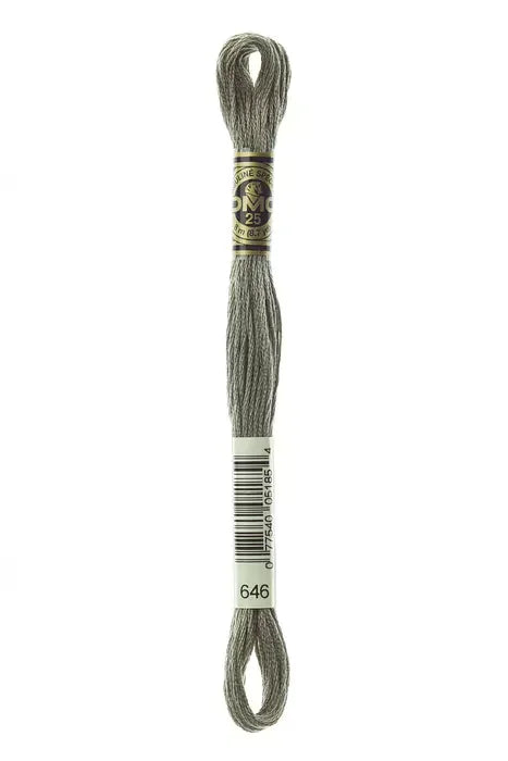 DMC Embroidery Floss 8.7yd #646 DARK BEAVER GRAY