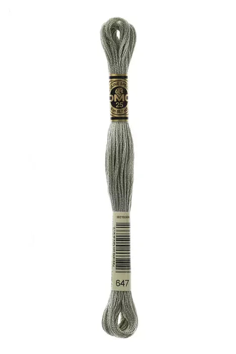 DMC Embroidery Floss 8.7yd #647 MEDIUM BEAVER GRAY