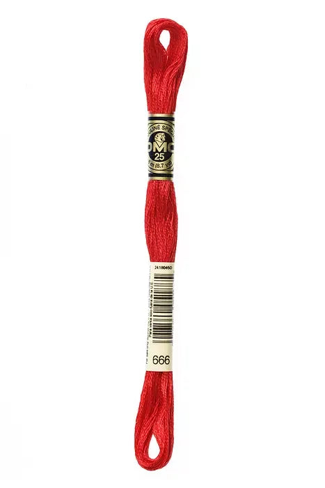 DMC Embroidery Floss 8.7yd #666 BRIGHT RED