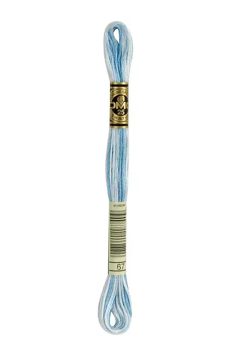 DMC Embroidery Floss 8.7 yd #67 Variegated Baby Blue