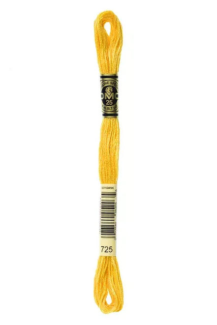 DMC Embroidery Floss 8.7yd #725 MEDIUM LIGHT TOPAZ