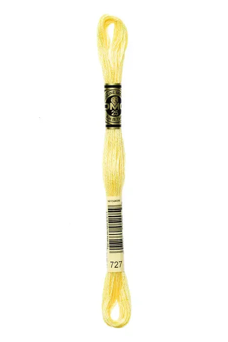 DMC Embroidery Floss 8.7yd #727 VERY LIGHT TOPAZ