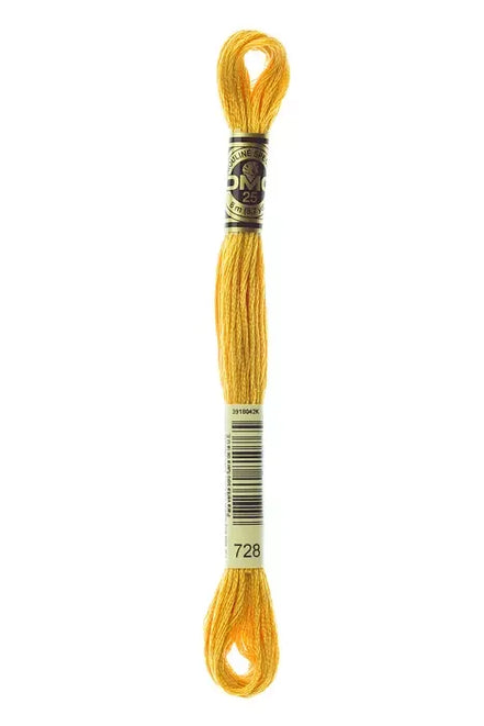 DMC Embroidery Floss 8.7yd #728 TOPAZ