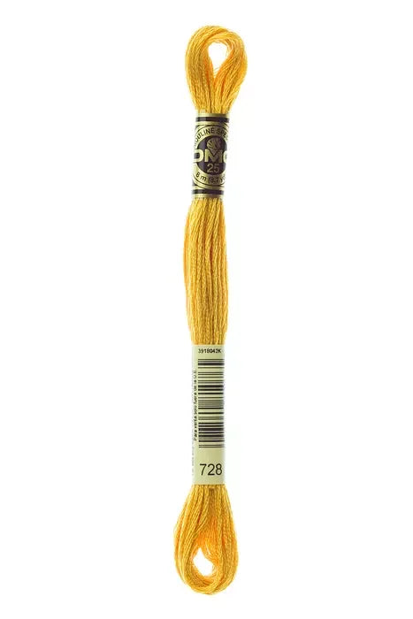 DMC Embroidery Floss 8.7yd #728 TOPAZ