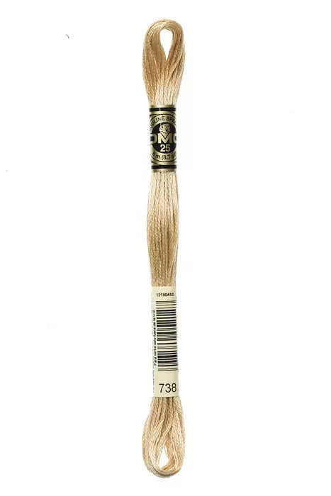 DMC Embroidery Floss 8.7yd #738 VERY LIGHT TAN