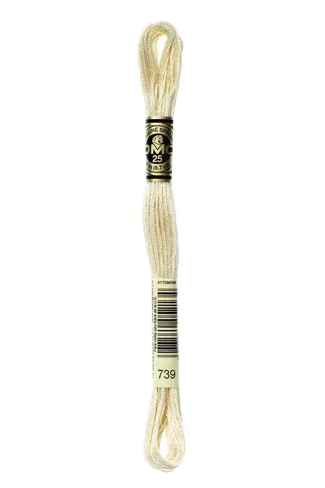 DMC Embroidery Floss 8.7yd #739 ULTRA VERY LIGHT TAN