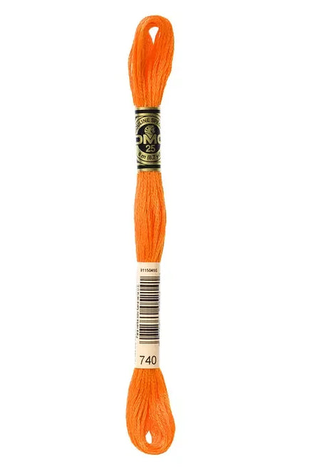 DMC Embroidery Floss 8.7yd #740 TANGERINE
